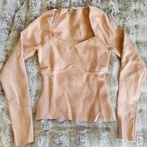 Abercrombie & Fitch Blush Long Sleeve Top